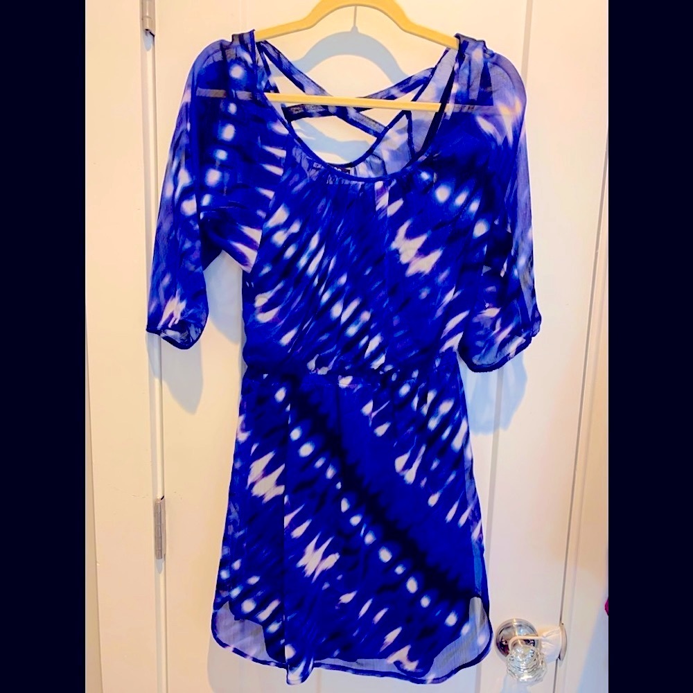 NWOT Express dress in Women’s Small (S) Royal Blue/Black/White